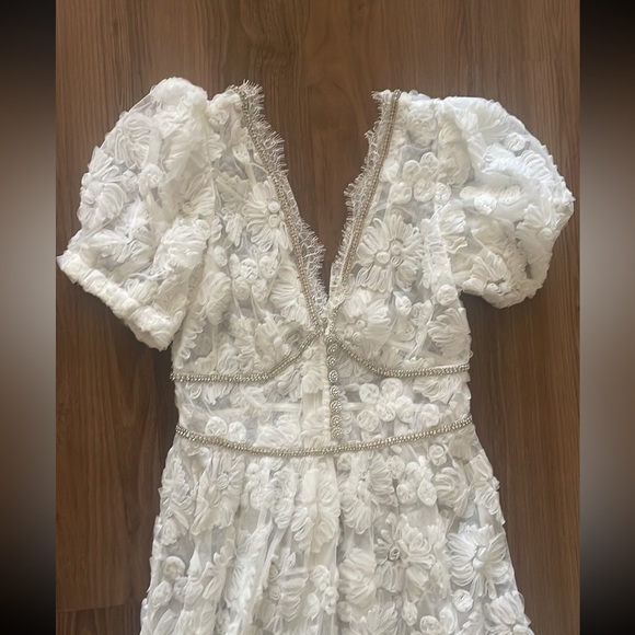 Self-portrait Embellished Ribbon Lace Midi Dress - Picture 4 of 7